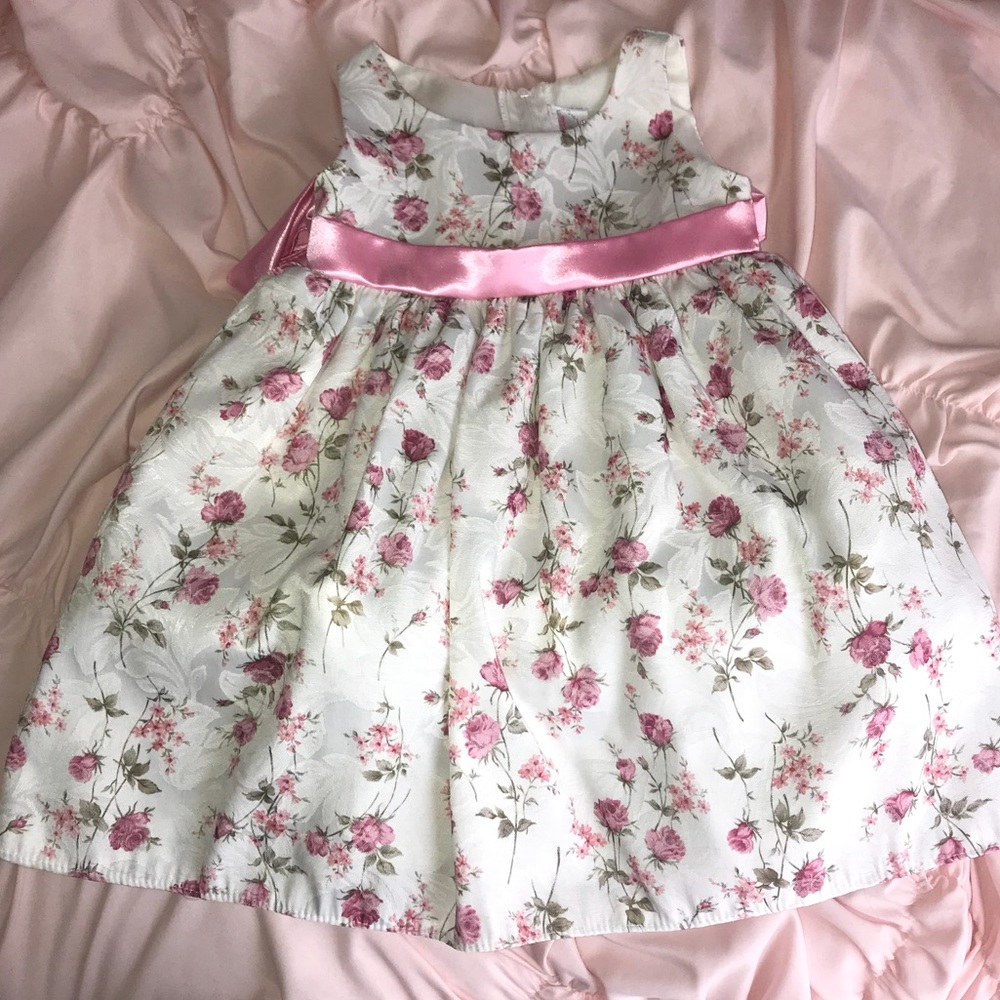 2T Ivory floral dress
